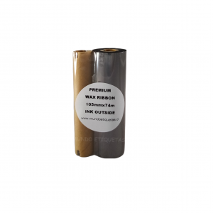 Cinta de Transferencia Térmica de Cera 105mm x 74mts - NEGRO