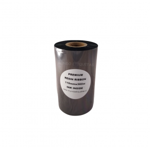 Cinta de Transferencia Térmica de Resina 110mm x 360mts - NEGRO